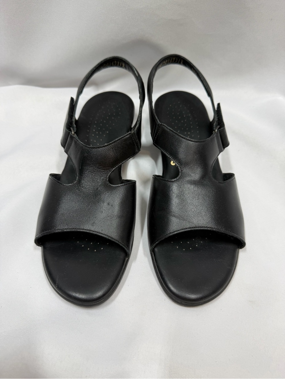 SAS | Suntimer Black Leather Sandals Shoes Open Toe Women's Size 10.5 M - Picture 3 of 10